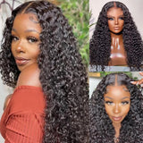 【Upgraded】PreCut 4-Line Invisible Strap 360 HD Lace Wig - Water Curl