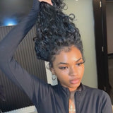 【Upgraded】PreCut 4-Line Invisible Strap 360 HD Lace Wig - Spanish bouncy Curl