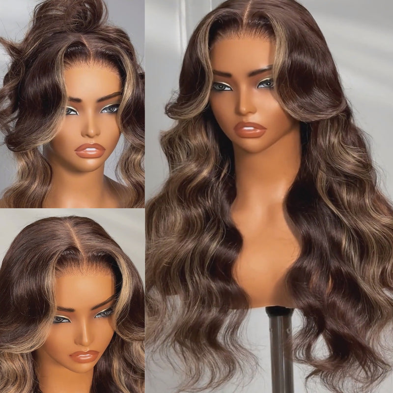 【Crazy】13x6 HD Lace Upgraded Hairline Highlight Color 150%180%250% Wig - Body Wave Wave