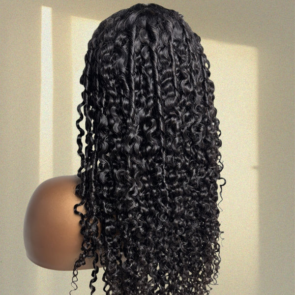 Bye~Bye~KNOTS HD Lace 13x6 Fitted Cap Ear Tap Wig - Burmese Kinky Curly with Spanish curl