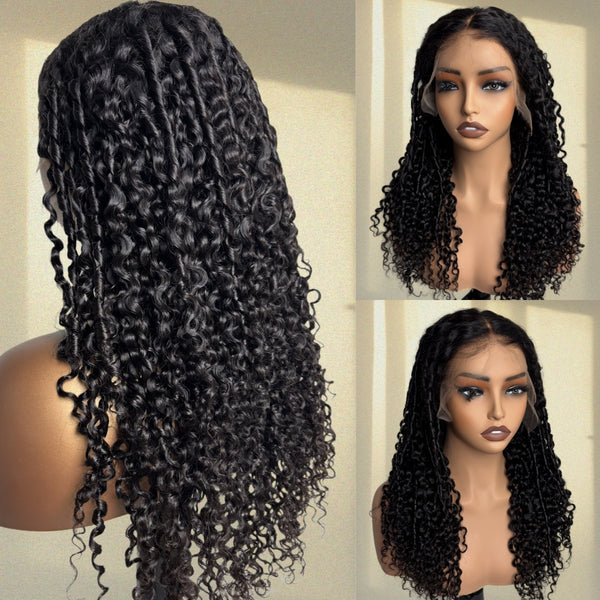 Bye~Bye~KNOTS HD Lace 13x6 Fitted Cap Ear Tap Wig - Burmese Kinky Curly with Spanish curl