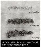 【Upgraded】PreCut 4-Line Invisible Strap 360 HD Lace Wig - Jerry Curlly with 4C Kinky Edge