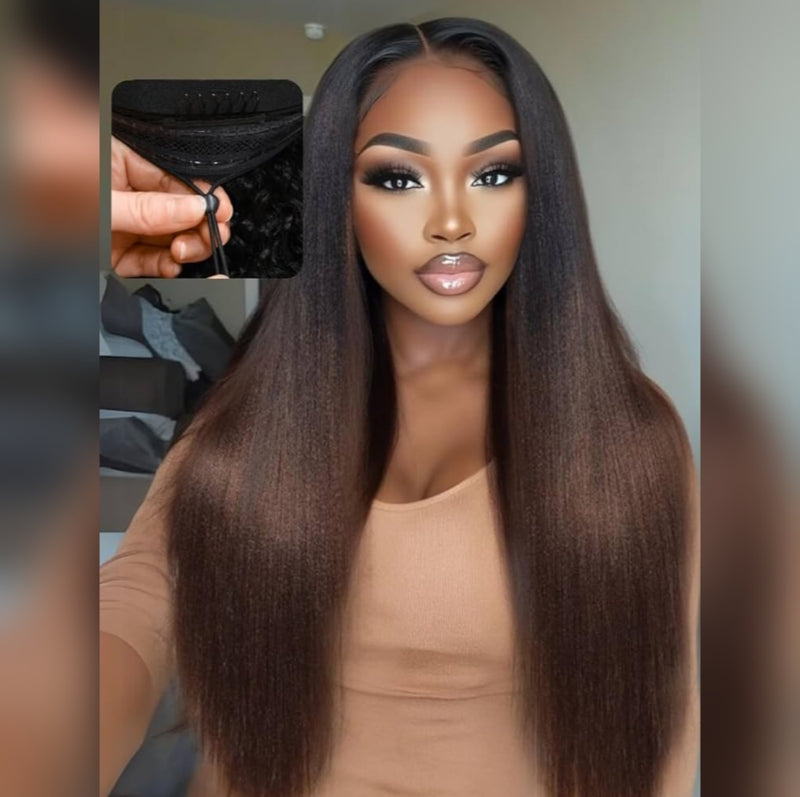 Upgraded EasiContour V-Part Glueless Ombre Color Wig With New Drawcord - Light Yaki Straight