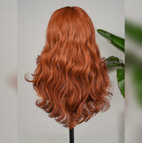 【Flash Sale】4x4/13x4 Transparent Lace Front 250% Density Burnt Orange Color Wig - Body Wave Wavy