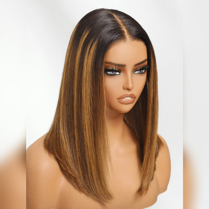 [50% OFF]HALF PRICE /// 5x5 /13x4 Transparent Lace Highlight Color Wig - Straight Bob