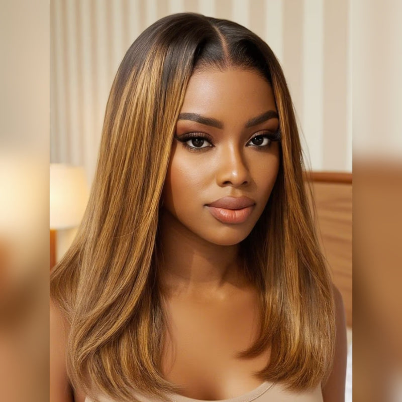 [50% OFF]HALF PRICE /// 5x5 /13x4 Transparent Lace Highlight Color Wig - Straight Bob
