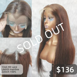 【Solo-Piece】13x6 HD Lace LAGOS Hairline 22inch 150%Wig - Straight