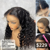 【Solo-Piece】"BYEBYE KNOTS" 13x6 Full Frontal HD Lace Upgraded Preplucked 20inch 250%Wig - Loose Curl