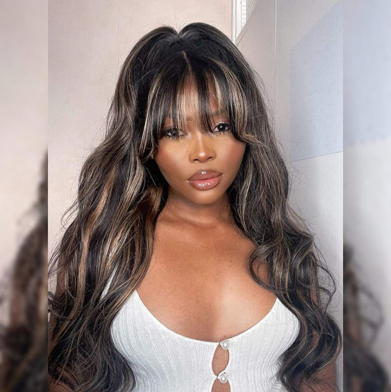 Bye~Bye~KNOTS HD Lace 13x6 Fitted Cap Ear Tap Highlight Color Wig - Body Wave