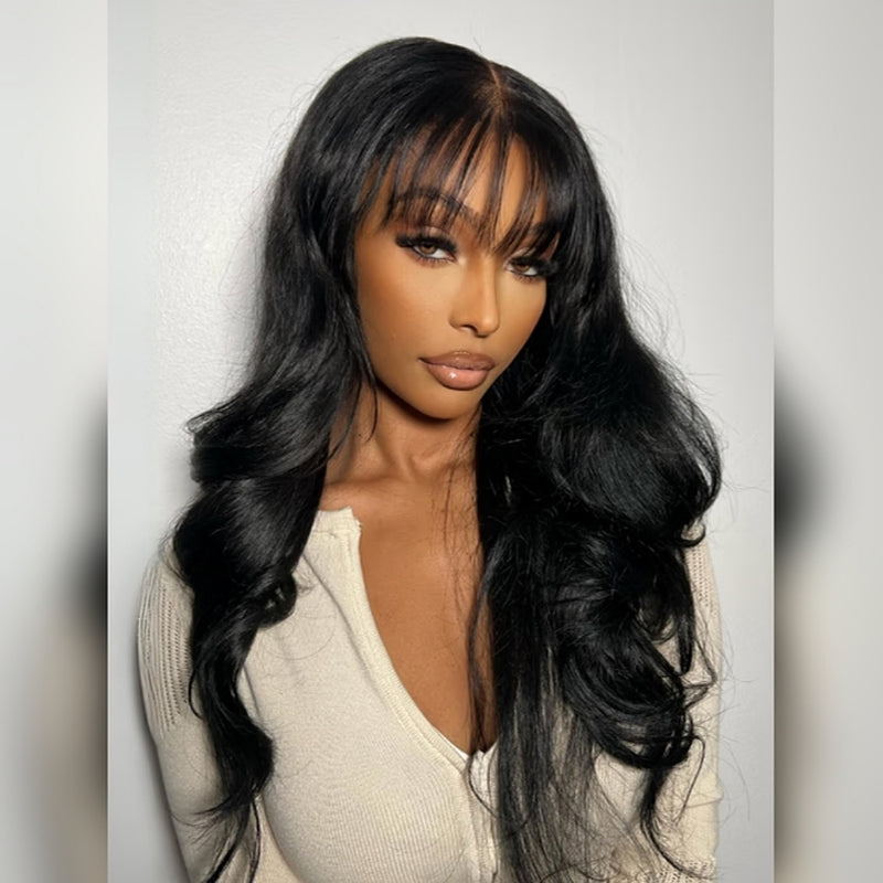 5x5/13x6 Transparent Lace Front Wig - Body Wave with Bang
