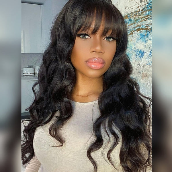 5x5/13x6 Transparent Lace Front Wig - Body Wave with Bang