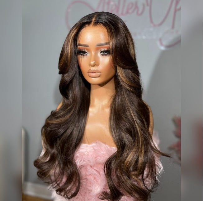 Bye~Bye~KNOTS HD Lace 13x6 Frontal Upgraded Hairline Highlight Color Wig - Body Wave Wavy