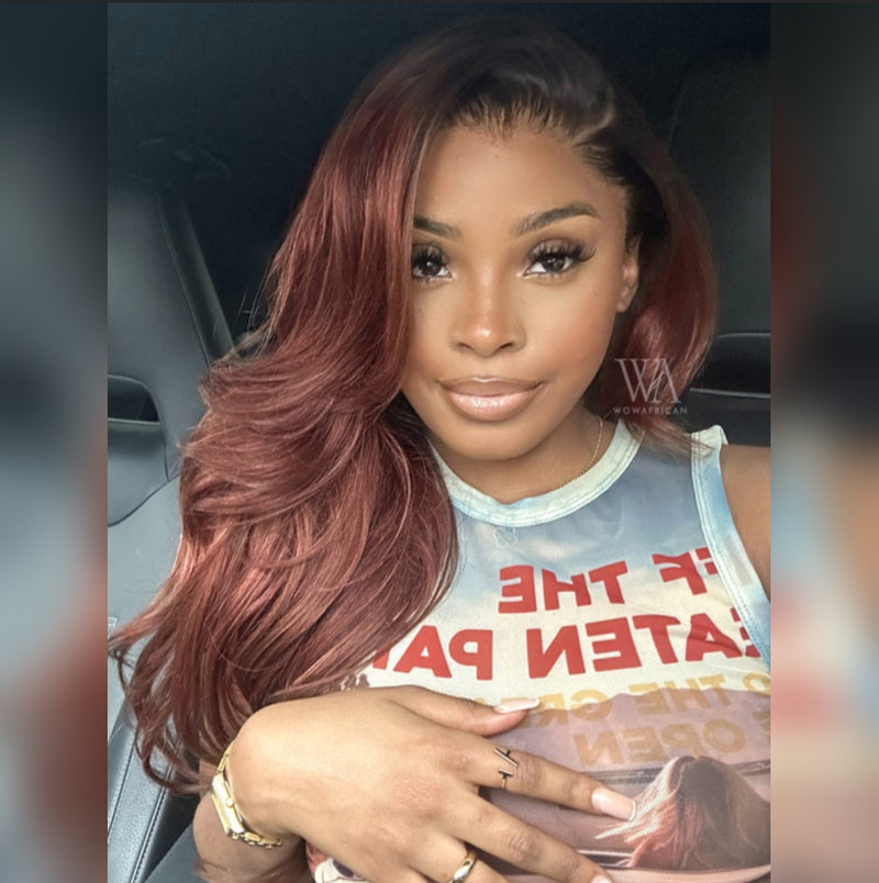 Bye~Bye~KNOTS HD Lace 13x6 Frontal Upgraded Hairline Highlight Color Wig - Yaki Wave