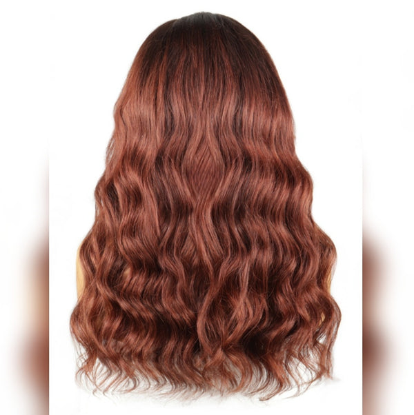 Bye~Bye~KNOTS HD Lace 13x6 Frontal Upgraded Hairline Ombre Chestnut Red Color Wig - Body Wave Wavy