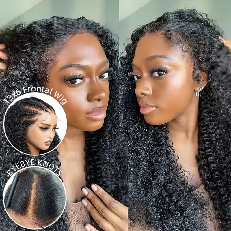 Bye~Bye~KNOTS HD Lace 13x6 Frontal Wig - Kinky Curly with Curly Edge