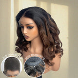 13x4/13x6 HD Lace Full Frontal Highlight Color with Drawstring Wig - Yaki Wave