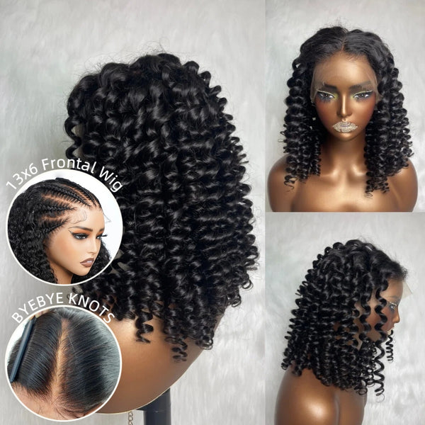 Bye~Bye~KNOTS HD Lace 13x6 Frontal Upgraded Hairline Wig - Spanish Bouncy Curl