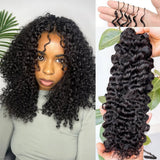 【Seamless Crochet Braids】Soft Feather Crochet Hair Extention 100% Human Hair - Burmese Curly