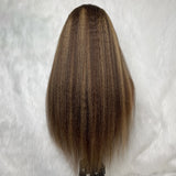 13x6 HD Lace Upgraded Hairline Pre-plucked 150%180% 250% Highlight  Wig - Kinky Straight