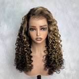 13x6 HD Lace Upgraded Pre-plucked Highlight Color Wig -Bouncy Loose Wave