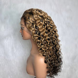 13x6 HD Lace Upgraded Pre-plucked Highlight Color Wig -Bouncy Loose Wave