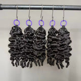【Seamless Crochet Braids】Soft Feather Crochet Hair Extention 100% Human Hair - Burmese Curly with Spiral Curl Ends
