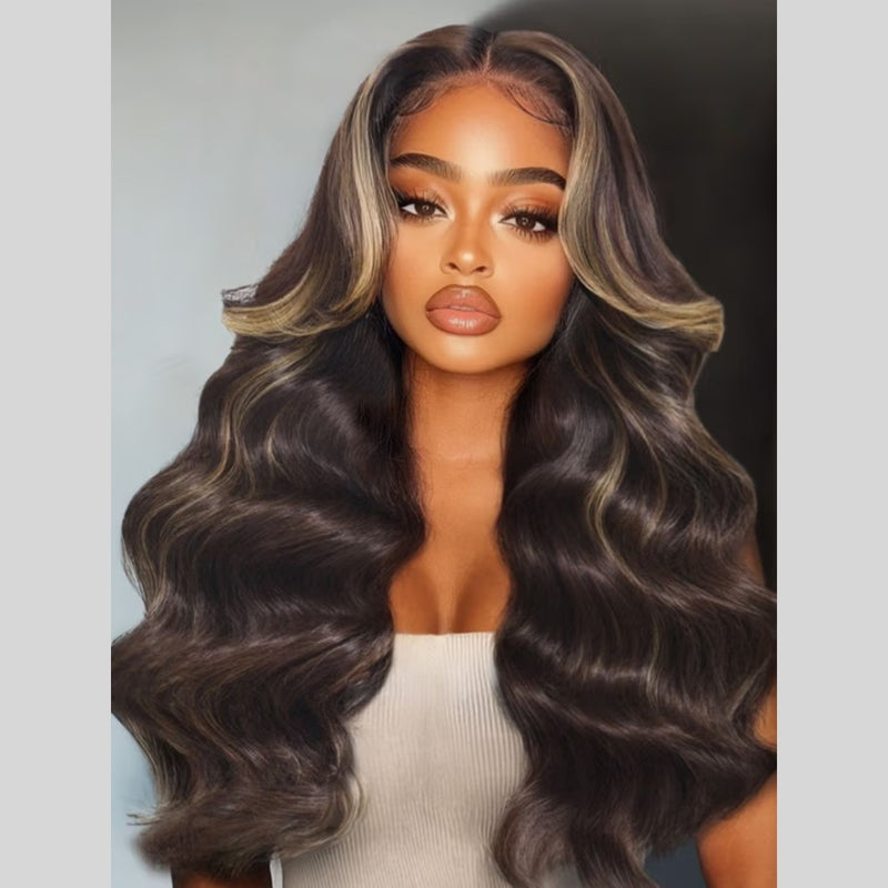 【Crazy】13x6 HD Lace Upgraded Hairline Highlight Color 150%180%250% Wig - Body Wave Wave