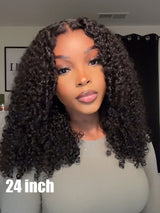 9x6/7x5 Closure Pre-Cut HD Swiss Lace Lace Upgraded Hairline Glueless Wig - Curly