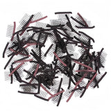 24Pcs/Lot Black Wig Comb Cheap Wig Clips Combs Hair Extensions Clips Comfortable Wig Clips