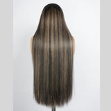 "LAGOS" M-Shaped HAIRLINE 360 HD Lace Invisible Strap Highlight Color Wig - Straight
