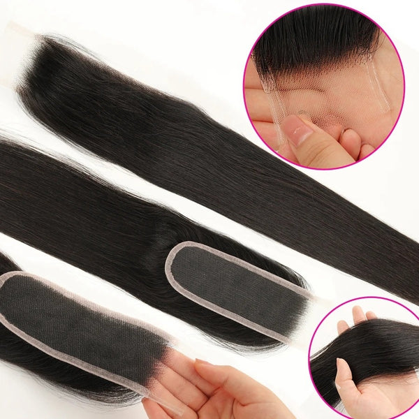 2x6 HD Swiss Lace Closure Upgraded Pre-Plucked Hairline - Straight