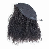 【3 IN 1 Half Wig】 Flip Over Half Wig with Drawcord Wear & Go Glueless Wig - Kinky Curly