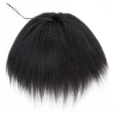 【3 IN 1 Half Wig】 Flip Over Half Wig with Drawcord Wear & Go Glueless Wig - Kinky Straight