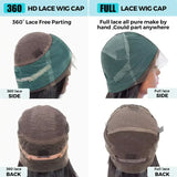 360/Full Lace HD/TRANSPARENT LACE PRE-PLUCKED HUMAN HAIR WIGS WITH Invisible Strap - YAKI STRAIGHT