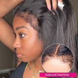 360 HD LACE FRONT WIG Invisible Strap - Staight / Body Wave with Curly Edge /4c Edge