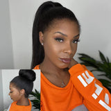 360 HD LACE FRONT WIG Invisible Strap - Yaki Straight with New Born Edge