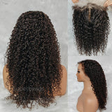 360 HD LACE FRONT WIG WITH Invisible Strap - Burmese Kinky Curly with Curly Edge