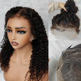 360 HD LACE FRONT WIG WITH Invisible Strap - Burmese Kinky Curly with Curly Edge