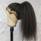 360 HD LACE FRONT WIG WITH Invisible Strap - Kinky Straight with 4c Kinky Edge