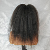360 HD LACE FRONT WIG WITH Invisible Strap - Kinky Straight with 4c Kinky Edge
