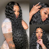 360 HD/TRANSPARENT LACE PRE-PLUCKED HUMAN HAIR WIGS WITH Invisible Strap - WATER WAVE