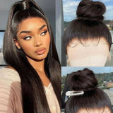 360 HD/Transparent Lace  Pre-Plucked Human Hair Wigs with Invisible Strap - Silk Straight