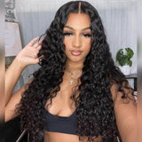 360 HD/TRANSPARENT LACE PRE-PLUCKED HUMAN HAIR WIGS WITH Invisible Strap - WATER WAVE