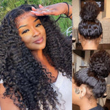 360 HD/Transparent Lace Pre-Plucked Human Hair Wigs with Invisible Strap - Burmese Curly