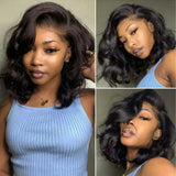 360 Transparent Lace Human Hair Wig - Body Wave Bob
