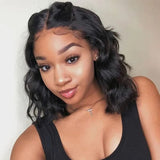 360 Transparent Lace Human Hair Wig - Body Wave Bob