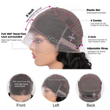 360 Transparent lace Human Hair Wig - Curly Bob