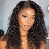 360 Transparent lace Human Hair Wig - Curly Bob