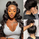"370 Fitted Cap" HD LACE FRONT WIG WITH Invisible Strap - Body Wave