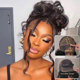 "370 Fitted Cap" HD LACE FRONT WIG WITH Invisible Strap - Body Wave